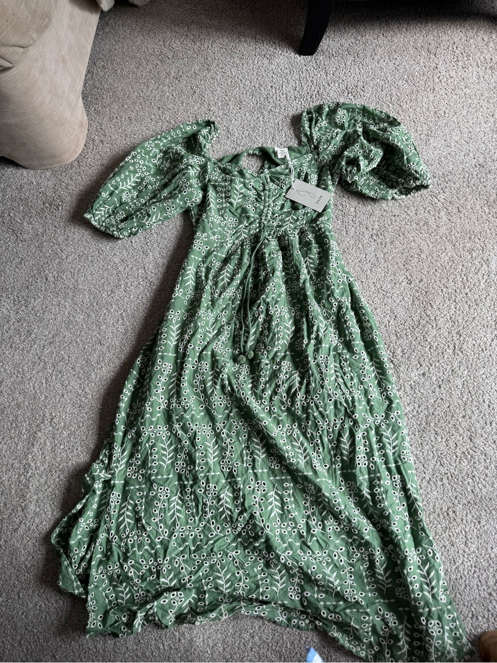 Joie Green Floral Maxi Dress